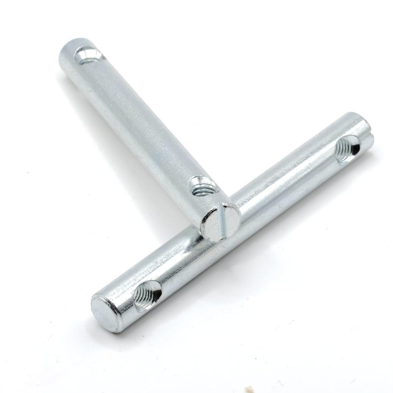 ReplacementScrews Cross Dowel Barrel Nut Compatible with IKEA 121214 (NACKANAS, KURA, FJELLSE) Zinc Plated Double Assembly Nut (Set of 2) - Image 4